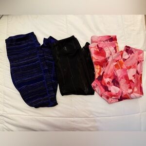 Athleta bundle of 3 leggings size medium